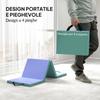 Folding Fitness Mat 180x60x5cm Green and Purple