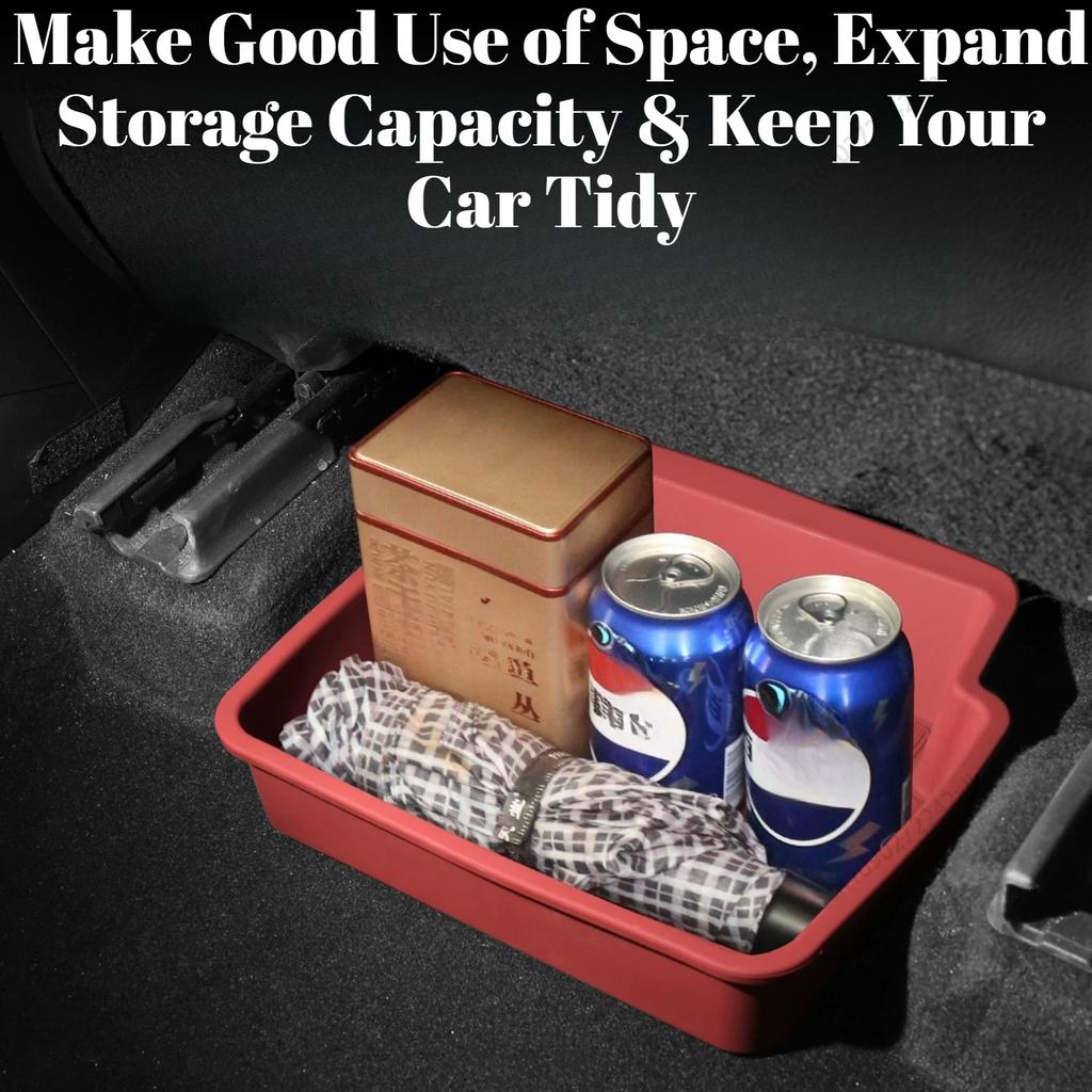 Odorless Silicone Under-Seat Storage Box for Volvo EX30 2023-2026, Driver & Passenger Side Organizer Modification Accessories