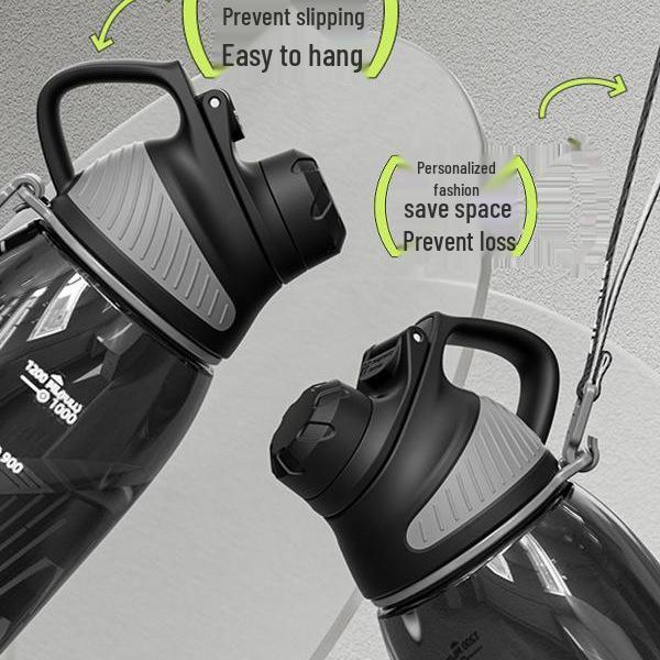 Large Capacity Tritan Sports Water Bottle - High Temperature Resistant Fitness Kettle for Men and Women