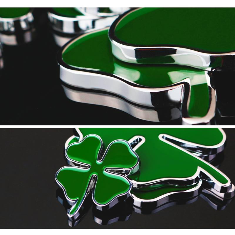 3D Metal Four Leaf Clover Emblem Car Styling Body Trunk Sticker Decoration Decals For Alfa Romeo Sportiva 159 147 156 166 GiuliaHH9