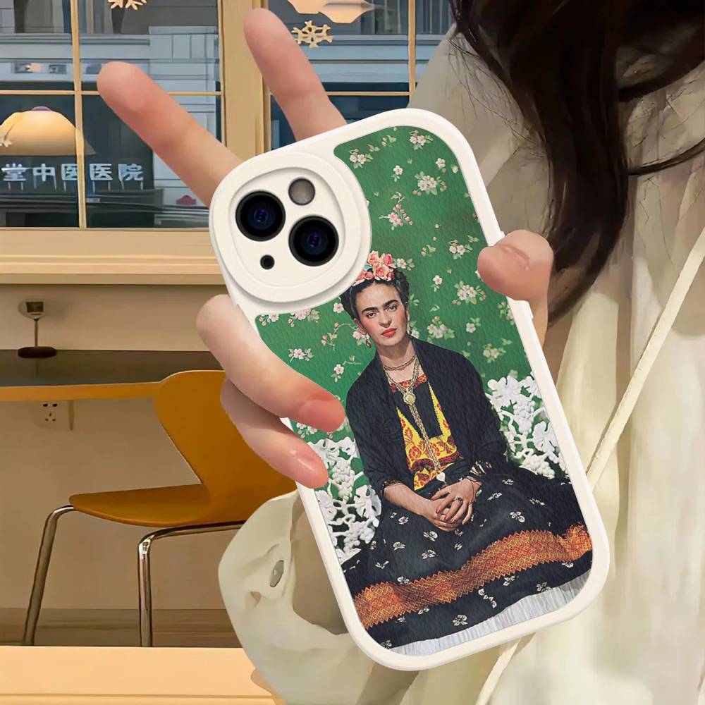 Fashion F-Frida K-KahlosS Leather Phone Case For IPhone 16 15 14 13 11 12 Pro Max Mini Plus Back Cover