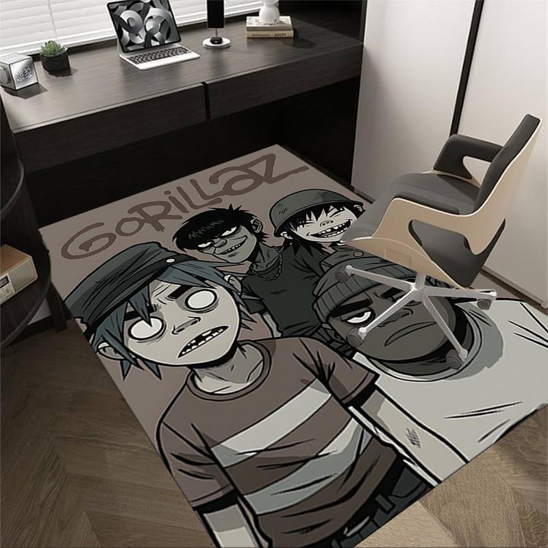 1 шт. Ковер Gorillaz, Офисный коврик, Коврик для улицы, Декор для дома, Ковер для зоны, Фестиваль