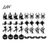 Spooky Atmosphere Creators Halloween 3D Spider Bat Wall Decals, Removable PVC Stickers with Realistic Glow Effect Ornaments Self Adhesive for