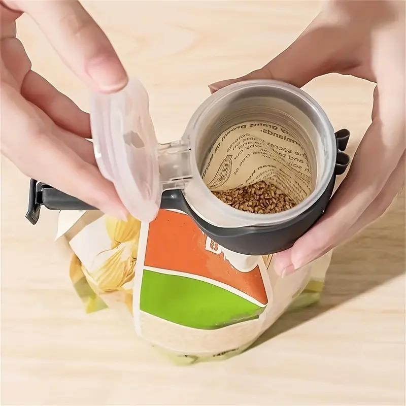 3pcs/Set Random Color Sealing Clip For Oct Beans Food Bag With Pour Spouts,Effortlessly Dispense Oats