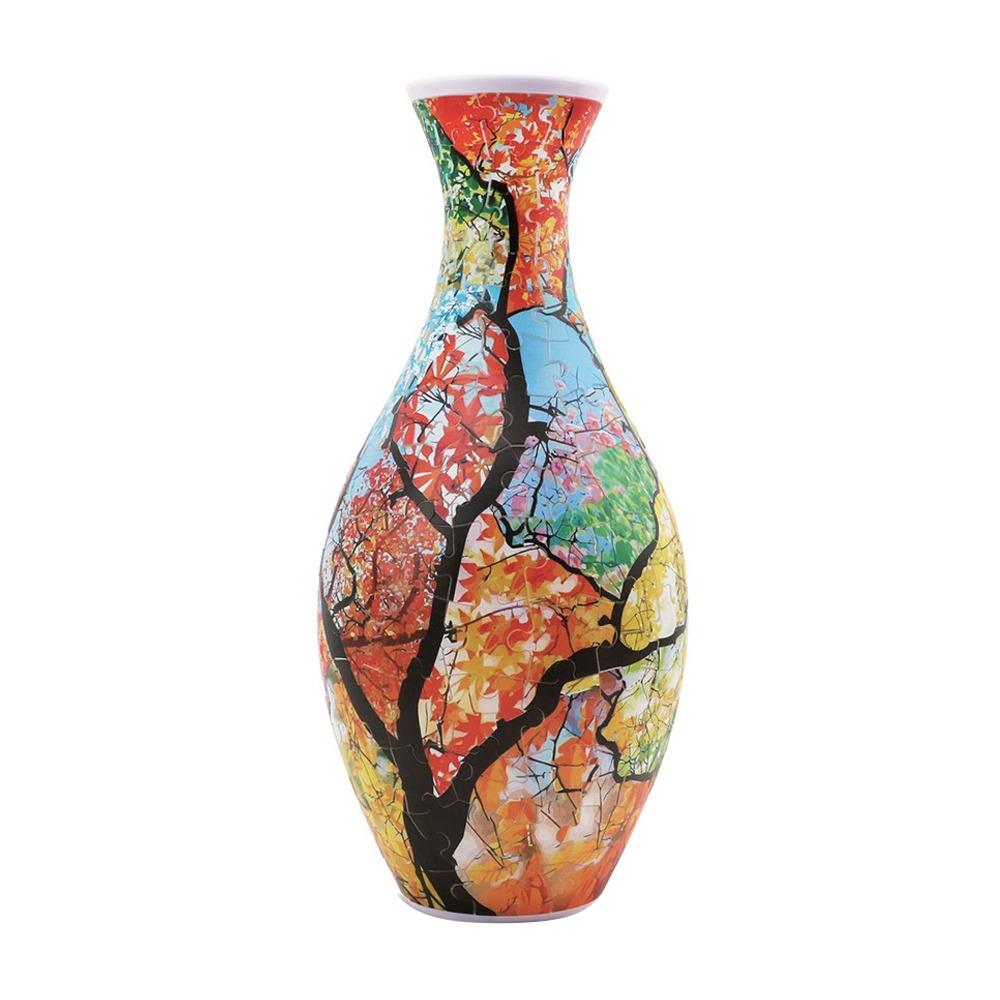 160 Curved Plastic Puzzle 3D Puzzlef Flower Vase DIY Arts Home Ornaments Puzzle Kit  for Adults