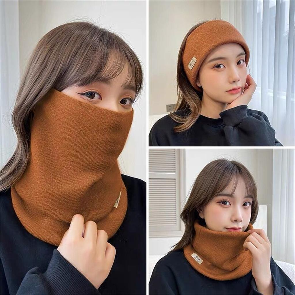 New Style Ear-hanging Versatile Mask Autumn and Winter Women's Multifunctional Scarf Cycling Warm Cold Korean Version Versatile