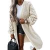 Women's Casual Cardigan Solid Color Loose Long Sleeve Knitted Jacket