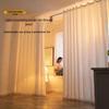Полупрозрачная штора из бархата Tencel для спальни, гостиной и балкона - Защита от посторонних глаз, защита от солнца и перегородка