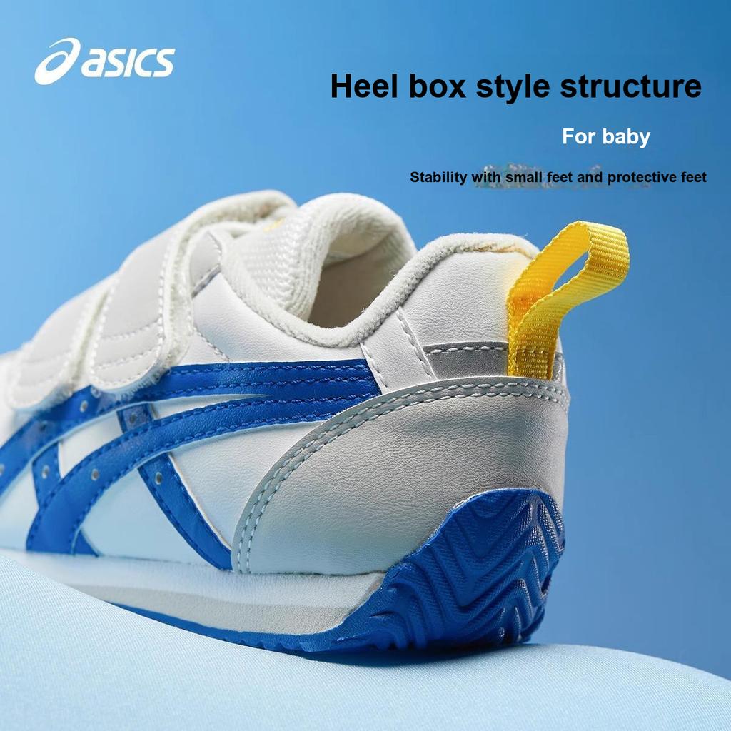 Asics Cotla Удобные Универсальные Нескользящие Низкие Детские Повседневные Кроссовки Детские Повседневные Кроссовки Белый Синий 1144A425-101