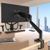 WORLDLIFT PC Monitor Compatible with Inch Weight Aluminum Alloy Single Grommet and Clamp Cable Management Arm, 17-45 Monitors, 1-15kg Capacity,