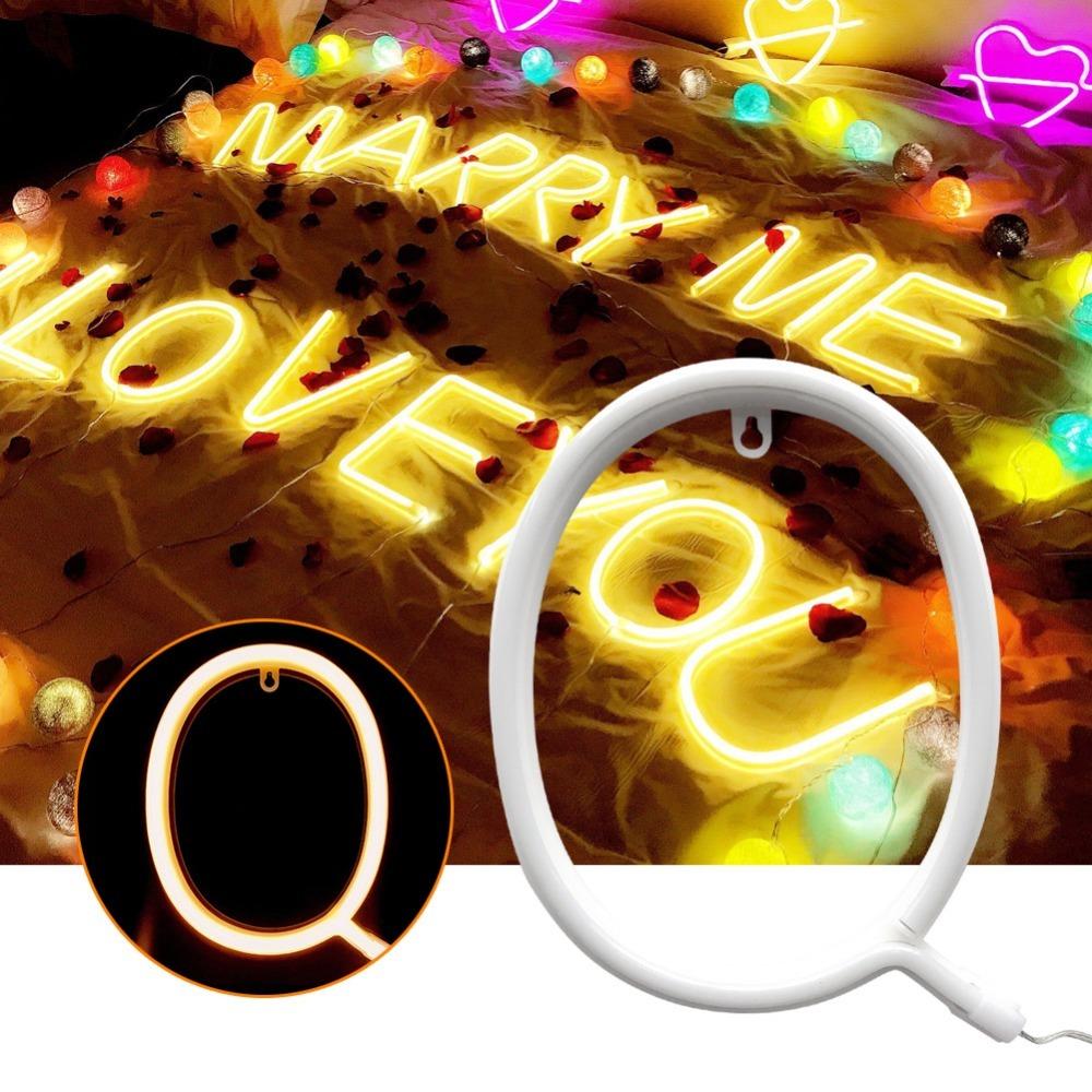 USB/Battery Powered LED Neon Light Letter Shape Neon Sign Light  Party Decoration