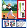 Kids Outdoor Baseball Game Set With Launcher Toy Family Fun Ages 7-14 PP Plastic Non-Electric Sports Playset