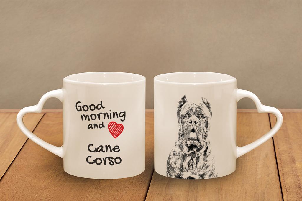 Cane Corso, Italian Cane Corso - cup with a dog, adorable cup with a heart-shaped handle, universal gift from the Art-Dog brand