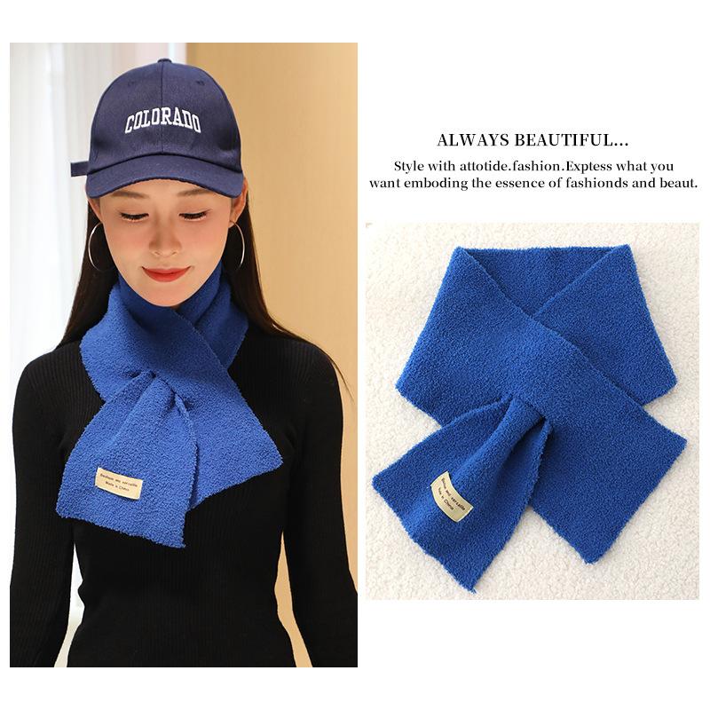 Harbin Tourism Blue Scarf Women's Autumn and Winter Atmosphere Advanced Warm Equipment Northeast Wear Scarf