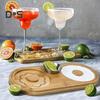 Солонка для коктейлей 2-в-1, деревянная сахарная кромка для коктейлей с разделочной доской, домашний бар, вечеринка, бокалы, кромка, аксессуары