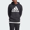 Adidas Letter Print Hooded Long Sleeve Sweatshirt Men Tops Black IB4024