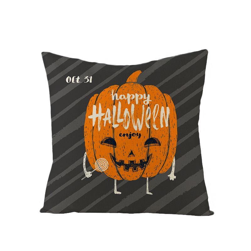 Новый Домашний Декор Хэллоуин Полиэстеровая Наволочка Домашняя Тыква Привидение Огонь Подушка Поясничная Наволочка