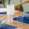 Chahua 210ML Transparent Thickened Disposable Plastic Cups (100 Count)
