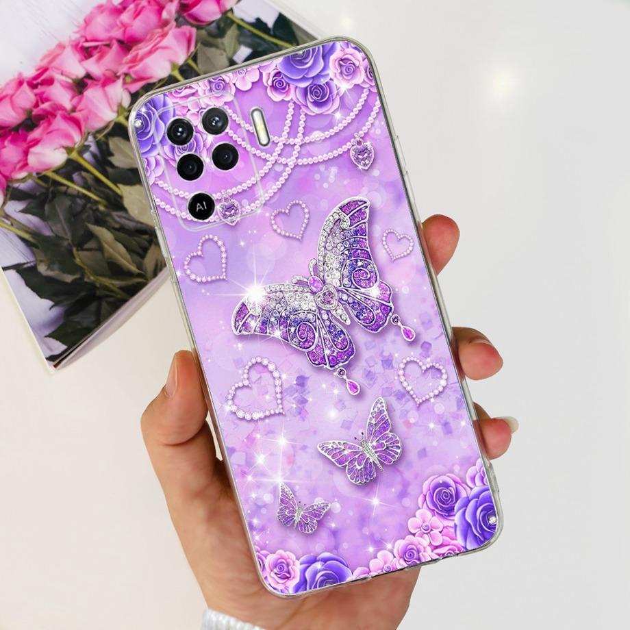 Чехол для телефона Oppo Reno5 Lite 5 Lite Мягкий ТПУ Силиконовый Fundas Oppo A94 4G 5G Чехол Дракон Мраморный Роскошный Девичий Рисунок Capa