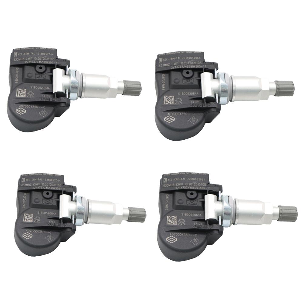 4 шт. Датчик давления в шинах TPMS для Renault Fluence Gran Laguna Megane 40700-0435R, S180052064Z, S180052004, 407003743R