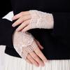 Hollow Out Lace Detachable Cuffs Fake Sleeves Womens Pleated False Cuffs Sweater Blouse Wrist Warmers Fake Cuff