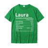 LAURA Nutrition Персонализированное имя Забавная идея Рождественского подарка Футболка Преобладающие Повседневные футболки Хлопок Мужские футболки Классические