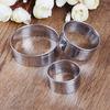 3Pcs/Set Stainless Steel Round Circle Shaped Cookie Cutter Biscuit Pastry Molds