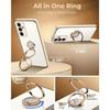 Coque Silicone - BOOLING - pour Samsung Galaxy S26 - avec Anneau Rotatif et Cordon - Blanc