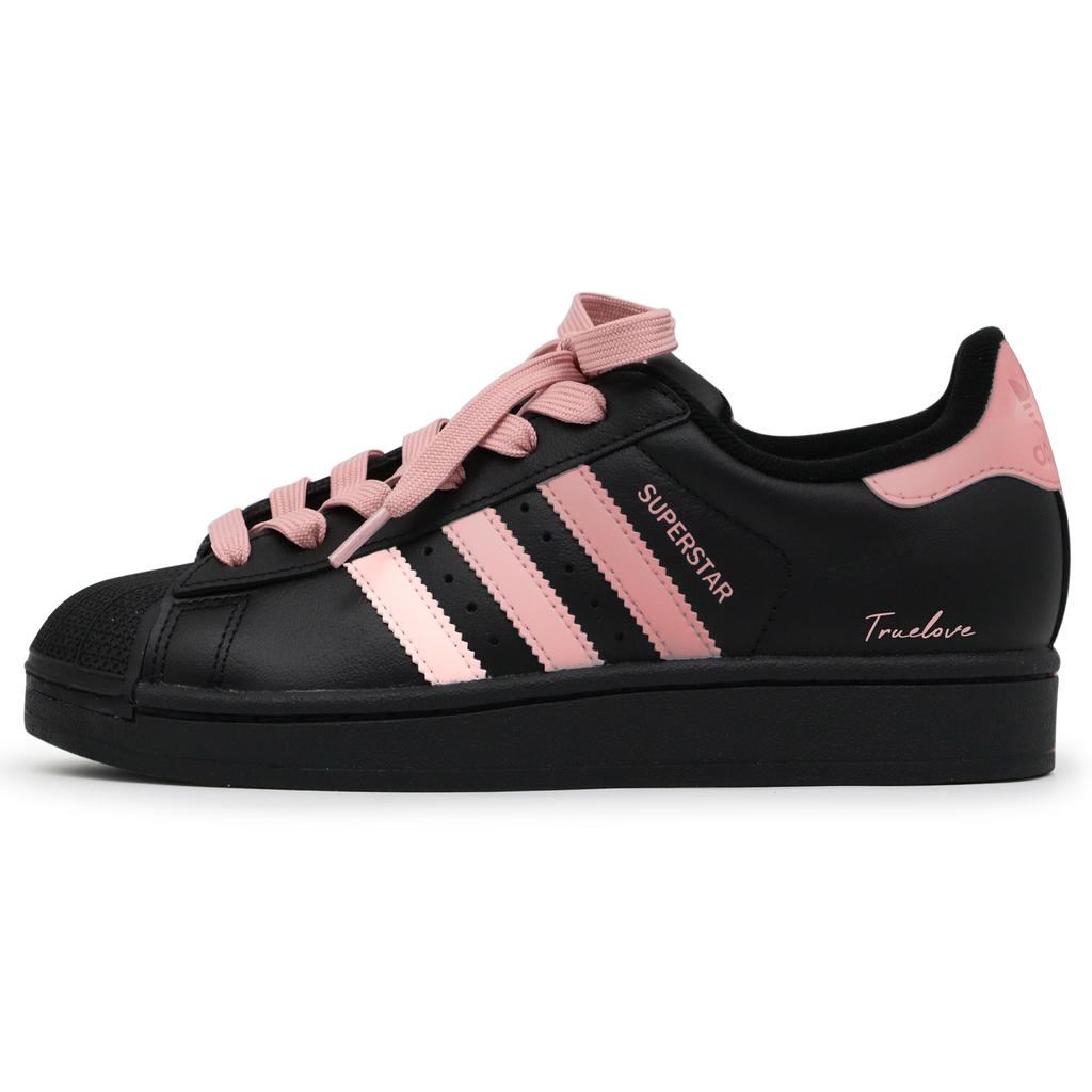 Adidas Originals SUPERSTAR Abrasion Resistant Low top Skateboard Shoes Unisex Black Pink JH9977(Team1279-S-BOX)