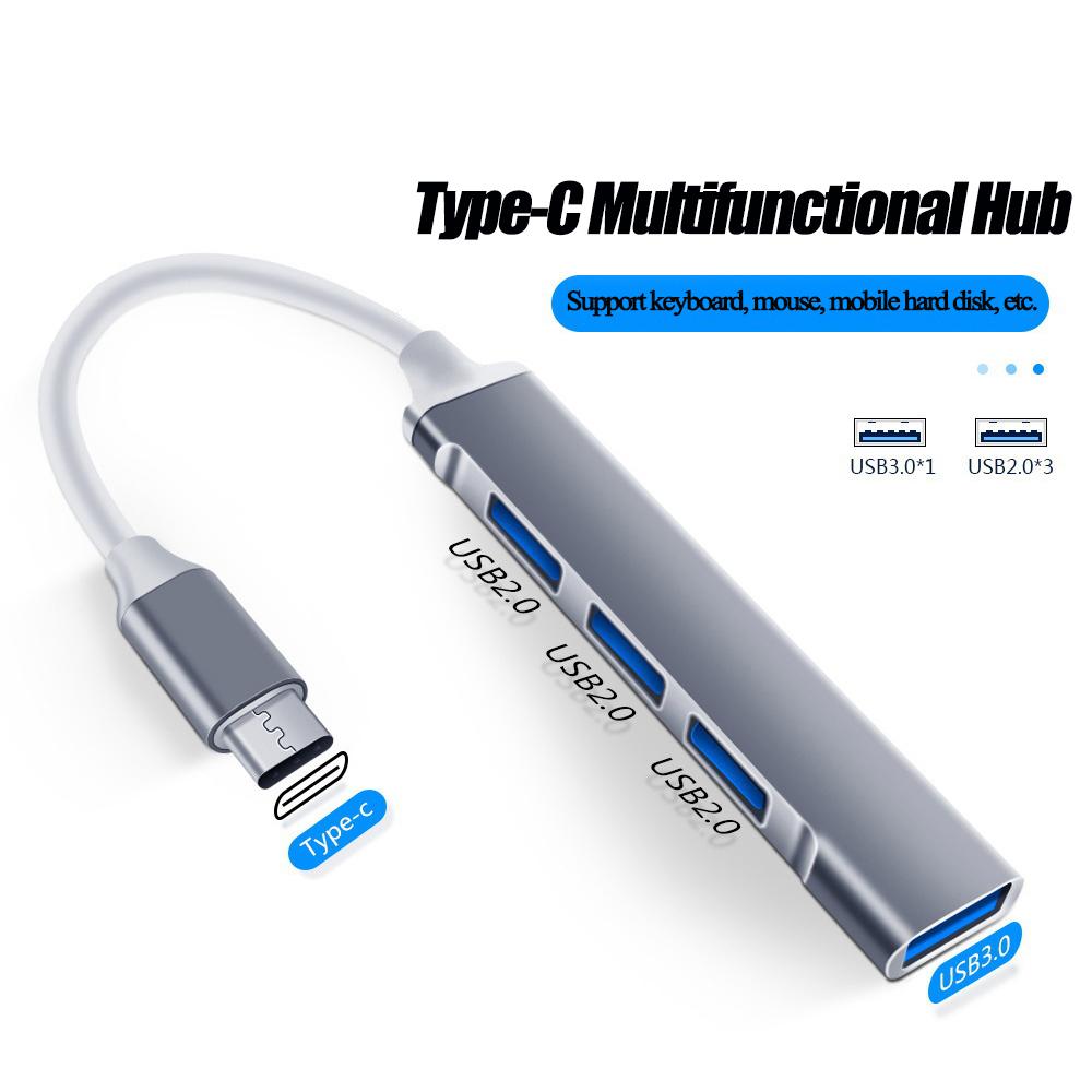 4-портовый концентратор USB 3.0 USB-концентратор Высокоскоростной разветвитель типа c 5 Гбит/с для ПК Компьютерные аксессуары Многопортовый концентратор 4 порта USB 3.0 2.0