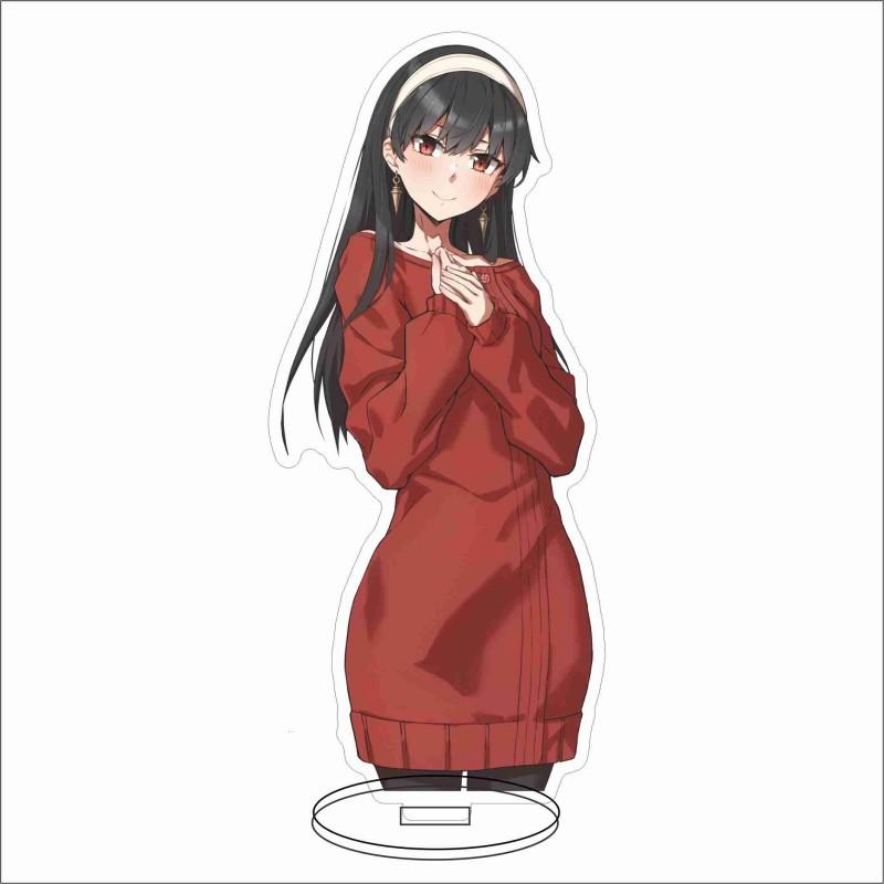 15 СМ SPY×FAMILY Аниме Фигурка Yor Forger Косплей Сексуальный Стиль Акриловые Подставки Модель Настольный Декор Реквизит Стоячий Знак Вентиляторы