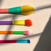 10pcs Rainbow Rainbow Color Makeup Brushes Artificial Fiber Colourful Make Up Brush Set  Beginner