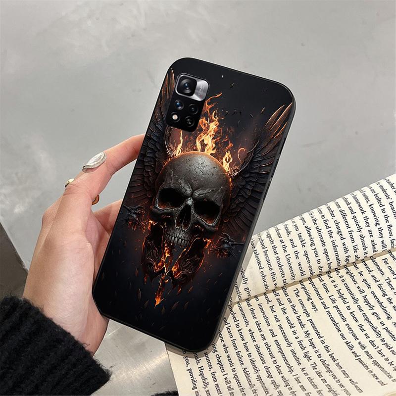 Чехол для телефона для Xiaomi Redmi note 14 Pro 14 13 12 11 10 Pro 14S 12S 11S Redmi 14C 13C 10 Череп