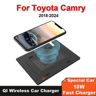 10 Вт беспроводное зарядное устройство Pad Pad для Toyota Camry Accessories 2018 2019 2020 2021 2022 2023 2024