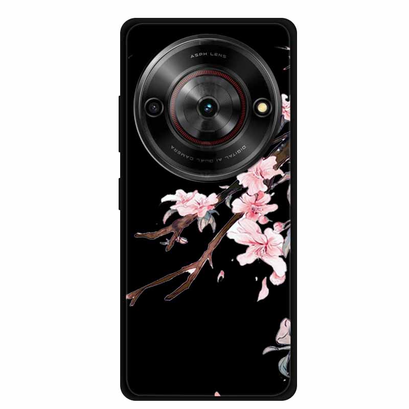 Чехол для ZTE Blade A75 Черный Силиконовый Милое Животное Цветочный Мягкий Чехол для ZTE Blade A75 5G ТПУ Чехол Funda для ZTE A75 Coque A 75