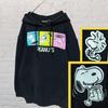[USED] Peanuts Anime Woodstock Snoopy Print Hoodie Black