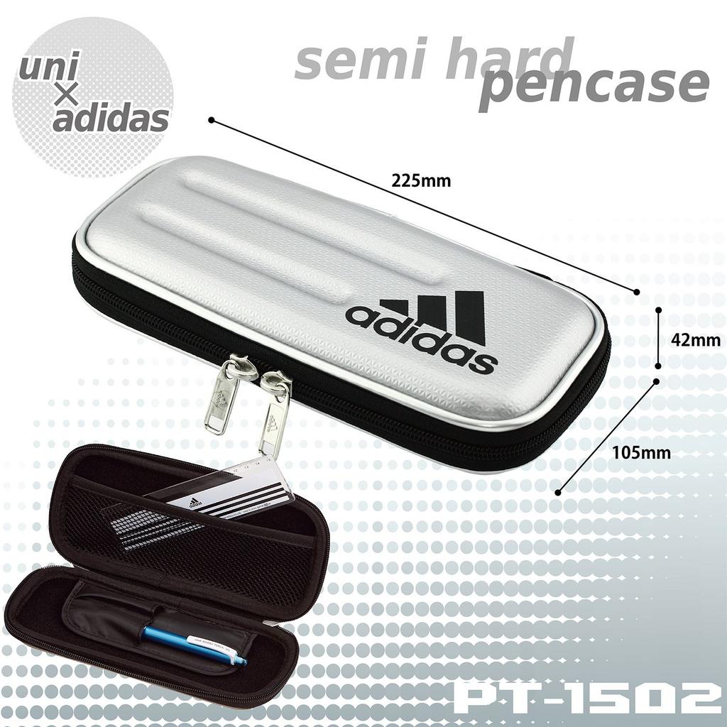 Чехол для ручки Mitsubishi Pencil Adidas AI04 серебристо-черный PT1502AI04R24 полужесткий