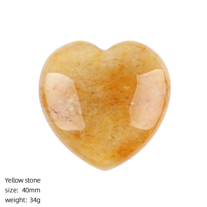 40mm Natural Crystal Large Heart Shape Rock Polished Gemstone Healing Crystals Palm Pocket Stone Quartz Home Decor Ornament Gift