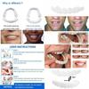 Fake On Snap Teeth Upper Lower Dental Veneers Denture Tooth Cover Set Simulation