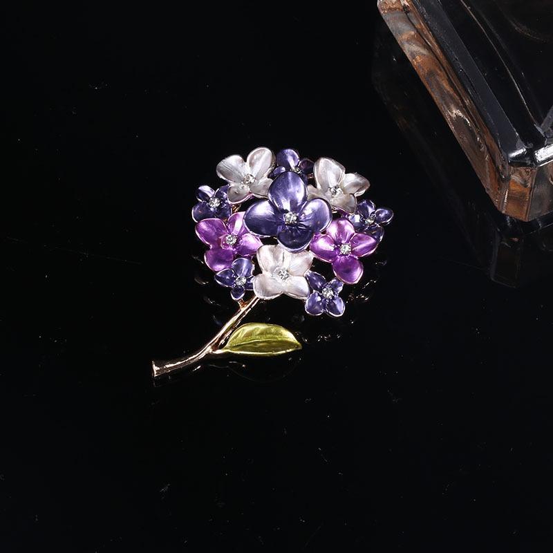 Модные фиолетовые, красные, синие, сиреневые цветочные броши для женщин, свадебная вечеринка, брошь, булавки, подарки