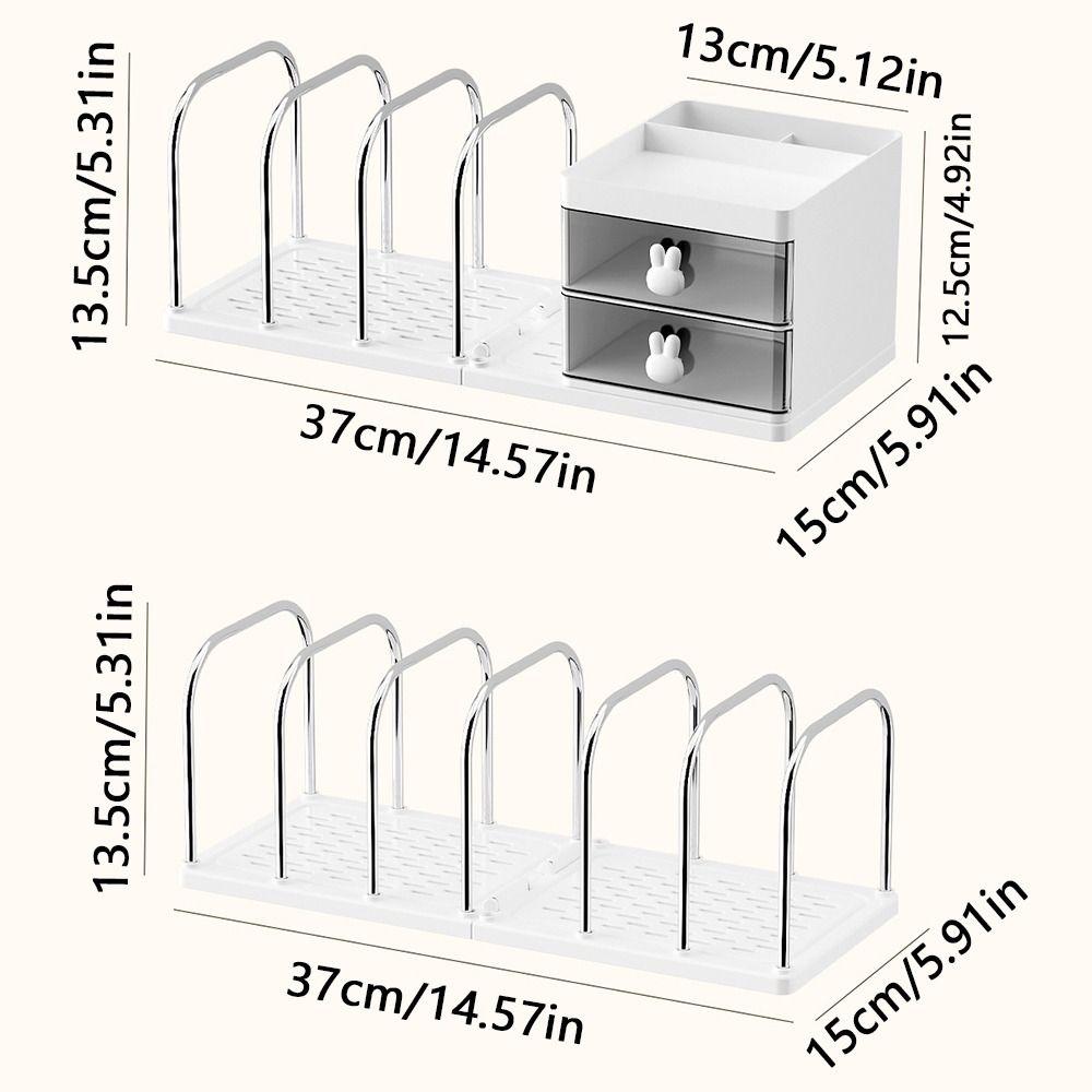 With Storage Box Bookend Book Holder Save Space Books Storage Rack Desk Stand Bookshelf Documents