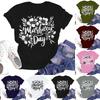 Women's Casual Fashion Street Slim Short Sleeve Mother's Day Printed T-Shirt Top