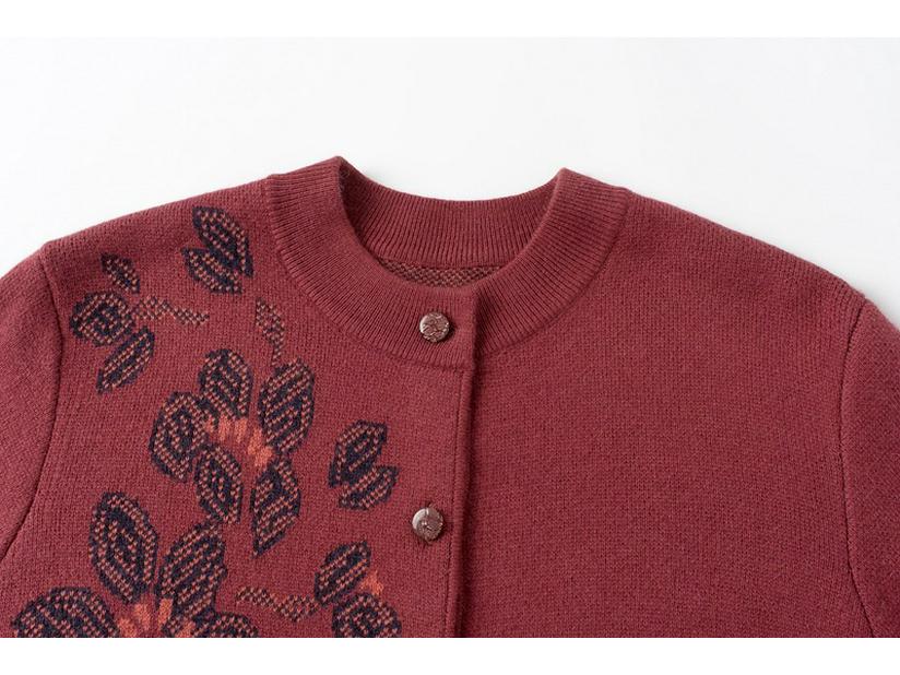 Женский шерстяной кардиган с круглым вырезом, пальто-свитер, осень/зима 2025