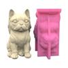 Unique Silicone Mould 3D Flower Molds Cute Dog Shaped Pen Holder Moulds for Succulent and Pen Holder