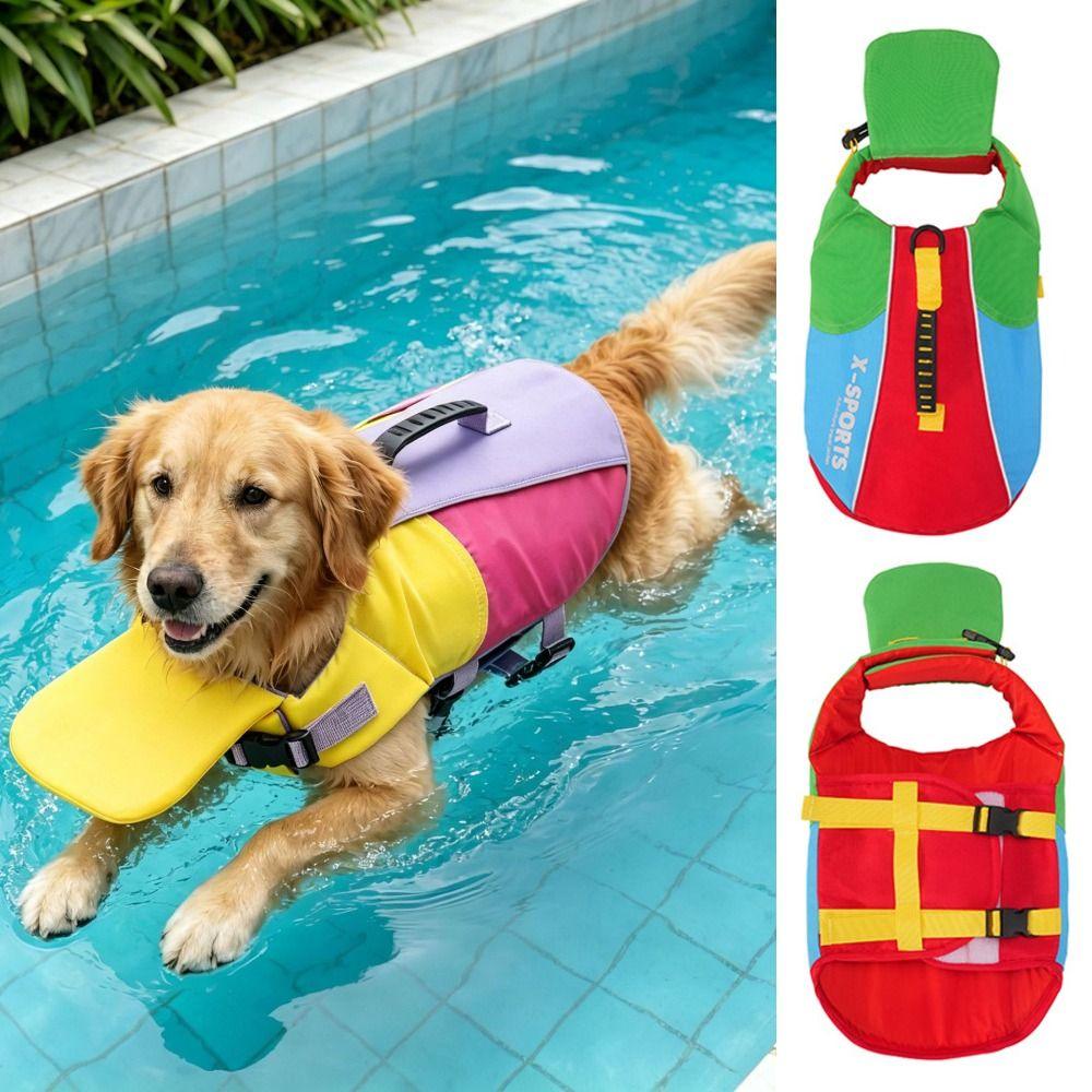 Waterproof Dog Swimming Vest Tear Resistant Pet Flotation Vest Dog Buoyancy Vest  Outdoor Water