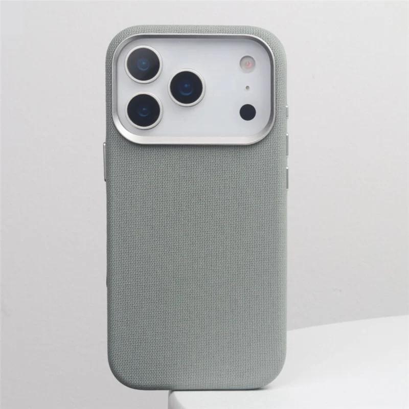 Оригинальная тканая ткань для чехла Magsafe для iPhone 17 16 Pro Max 17Pro Активное касание Кнопка камеры Магнитная задняя крышка