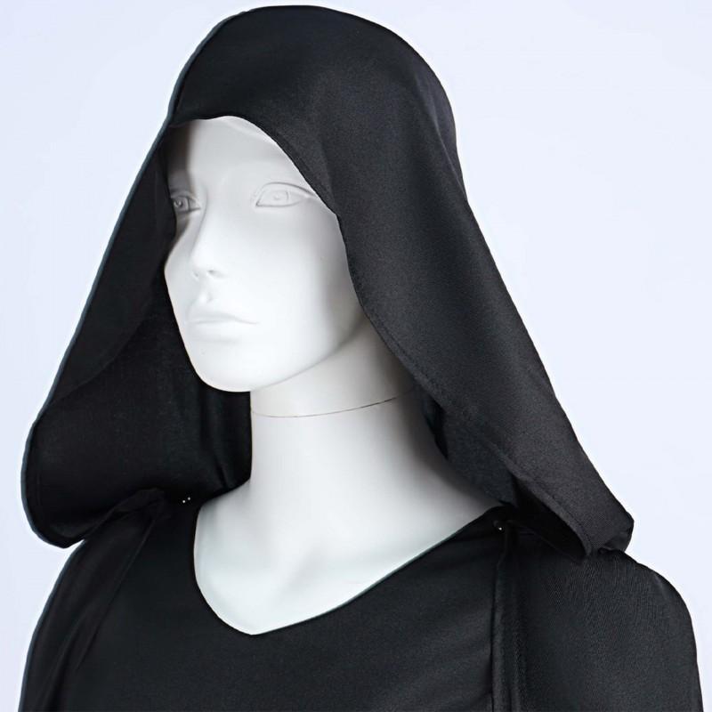 Star Wars Rey Cosplay Costume Black Hooded Long Dress Cloak Jedi Knight Halloween Party Outfit