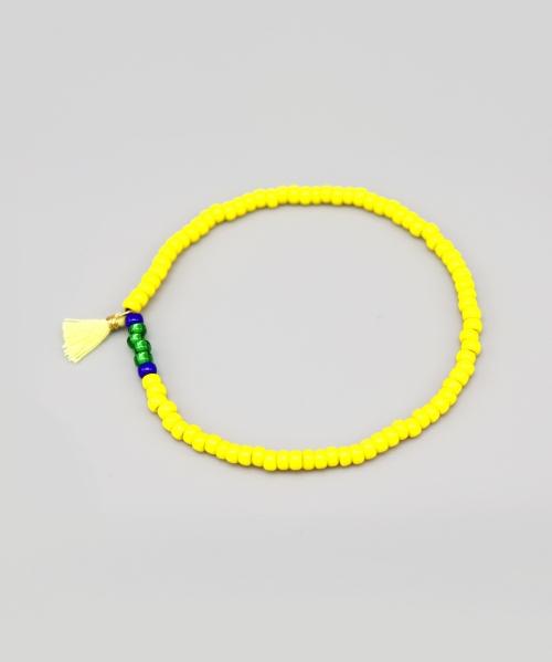 Браслет с кисточками и бусинами Bonbeau Ethnic Color, Браслет с акцентными бусинами, 6 цветов