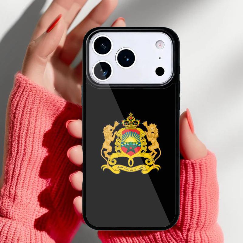 Чехол для телефона с флагом Марокко для iPhone 17 16 15 14 13 Pro Max Задняя крышка для 12 11 Pro Coque