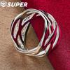 925 Sterling Silver Cross Intertwined Ring Jewelry